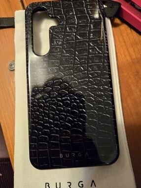 NEW📱Black Croc-Embossed Phone Case SAMSUNG Galaxy S24 ONLY